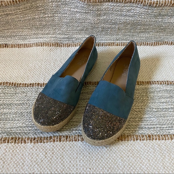 Brash Shoes Brash Blue Suede Espadrilles Shoes Poshmark